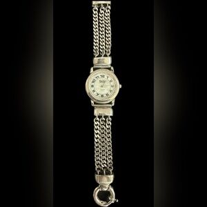 Vivian’s Silver Toned Women's Chain Watch